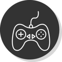 Controller Glyph Due Circle Icon Design vector