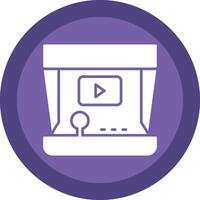 Arcade Glyph Due Circle Icon Design vector