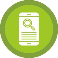 Smartphone Glyph Due Circle Icon Design vector