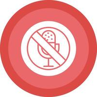 No Microphone Glyph Due Circle Icon Design vector