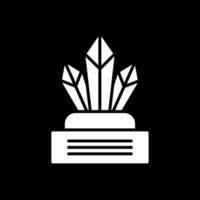 Crystals Glyph Inverted Icon Design vector
