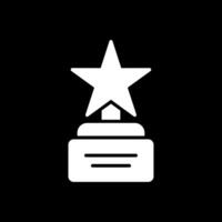 Star Glyph Inverted Icon Design vector