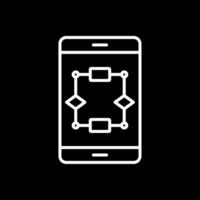 Algorithm Line Inverted Icon Design vector