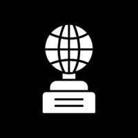 Globe Glyph Inverted Icon Design vector