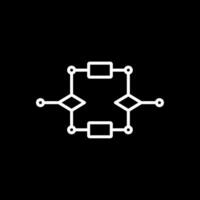 Algorithm Line Inverted Icon Design vector