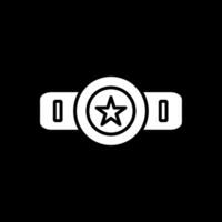 Belt Glyph Inverted Icon Design vector