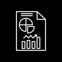 Analytics Line Inverted Icon Design vector