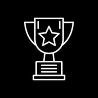 Trophy Line Inverted Icon Design vector