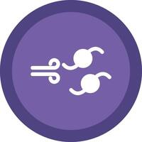 Hurricane Glyph Due Circle Icon Design vector