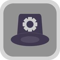 Whitehat Flat round corner Icon Design vector