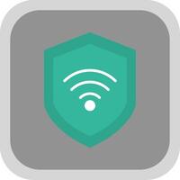 Wifi Security Flat round corner Icon Design vector