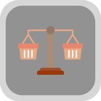 Commercial Law Flat round corner Icon Design vector