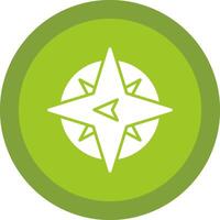 West Glyph Due Circle Icon Design vector