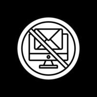 Prohibited Sign Glyph Inverted Icon Design vector