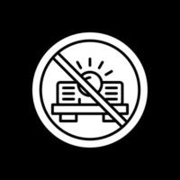 Prohibited Sign Glyph Inverted Icon Design vector