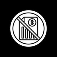 Prohibited Sign Glyph Inverted Icon Design vector