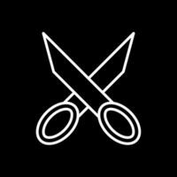 Scissors Line Inverted Icon Design vector