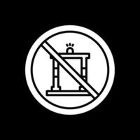 Prohibited Sign Glyph Inverted Icon Design vector