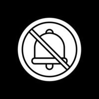 prohibido firmar glifo invertido icono diseño vector