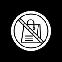 Prohibited Sign Glyph Inverted Icon Design vector