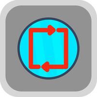 Loop Flat round corner Icon Design vector