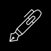 Pen Line Inverted Icon Design vector