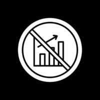 Prohibited Sign Glyph Inverted Icon Design vector