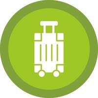 Luggage Glyph Due Circle Icon Design vector