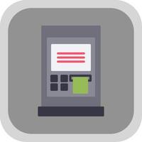 Atm Flat round corner Icon Design vector