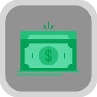 Money Flat round corner Icon Design vector