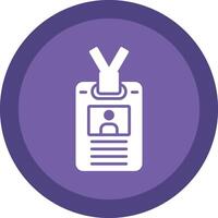 Employee badge Glyph Due Circle Icon Design vector