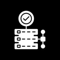 Server Glyph Inverted Icon Design vector