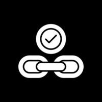 Hyperlink Glyph Inverted Icon Design vector