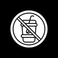 Prohibited Sign Glyph Inverted Icon Design vector