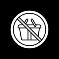 Prohibited Sign Glyph Inverted Icon Design vector