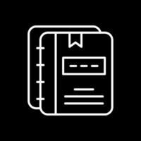 Notebooks Line Inverted Icon Design vector