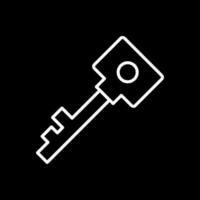 Key Line Inverted Icon Design vector