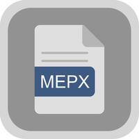 MEPX File Format Flat round corner Icon Design vector