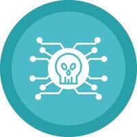 Cyber Attack Glyph Due Circle Icon Design vector