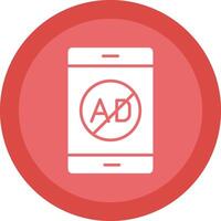 Ad Blocker Glyph Due Circle Icon Design vector