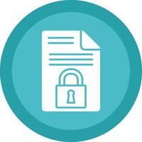Confidentiality Glyph Due Circle Icon Design vector