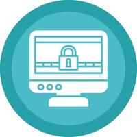 Ransomware Glyph Due Circle Icon Design vector
