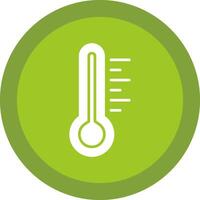 Thermometer Glyph Due Circle Icon Design vector