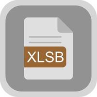 XLSB File Format Flat round corner Icon Design vector