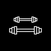 Weightlifting Line Inverted Icon Design vector