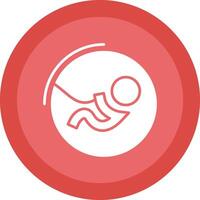 Fetus Glyph Due Circle Icon Design vector