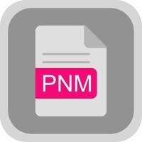pnm archivo formato plano redondo esquina icono diseño vector