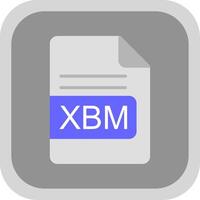 XBM File Format Flat round corner Icon Design vector