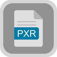 PXR File Format Flat round corner Icon Design vector