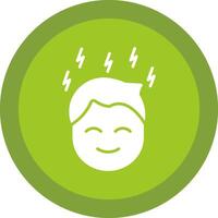 Headachie Glyph Due Circle Icon Design vector